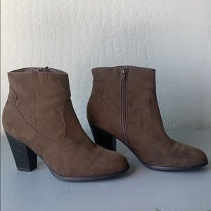 Brown booties